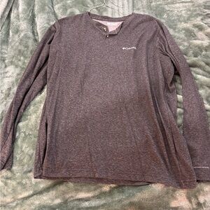Columbia Charcoal Long Sleeve Henley